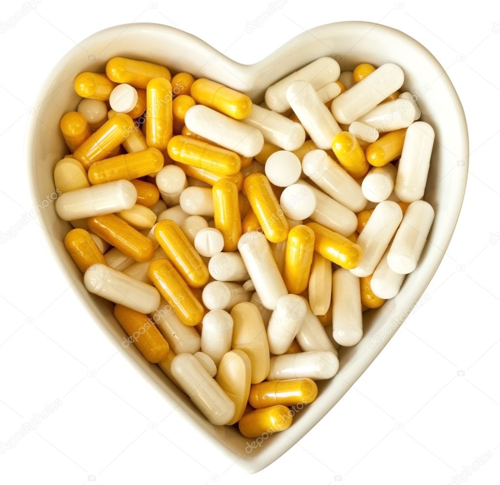 Heart filled with medicine