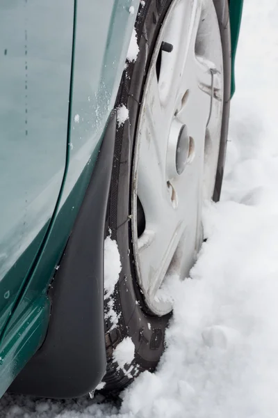 stock image Wheel on Snow