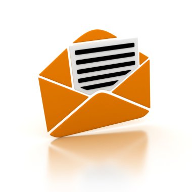 Orange e-mail clipart