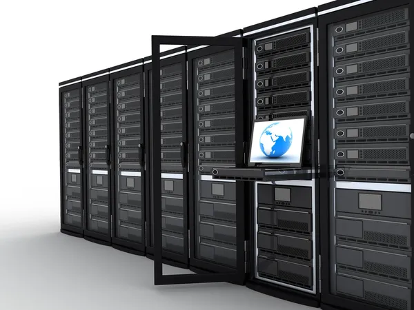 Moderner Serverraum — Stockfoto