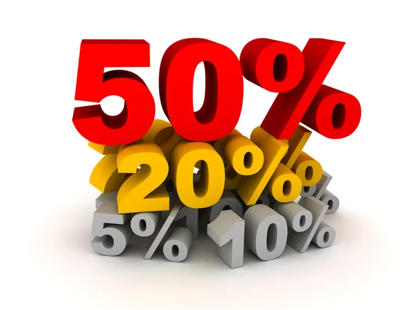 50% Red — Stock Photo, Image