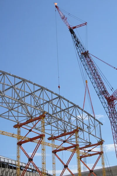 Construction frame and crane — Stock Photo, Image