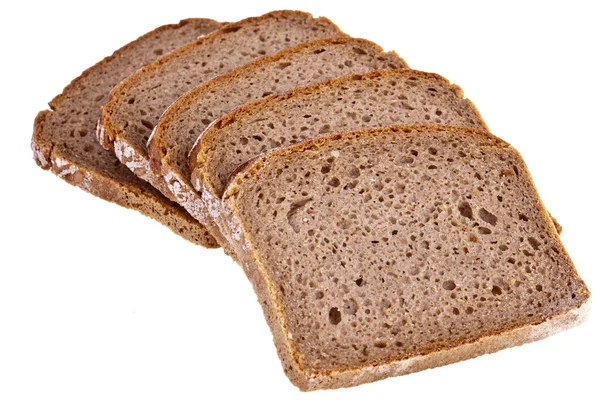 Chleb razowy - na białym tle — Zdjęcie stockowe