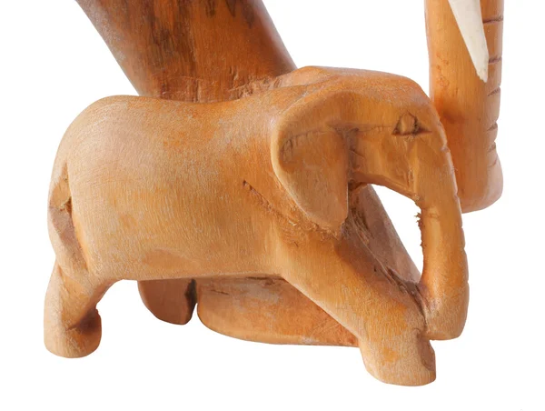 Wooden elephant calf Stock Photo