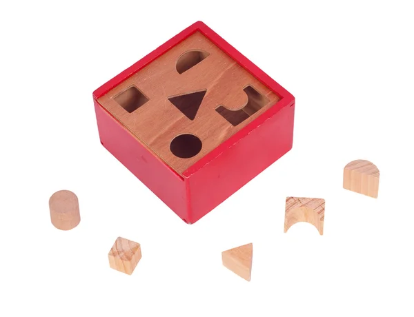 Zabawki drewniane kształt — Zdjęcie stockowe