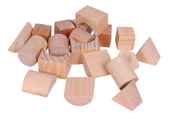 Chaos van houten blokken — Stockfoto