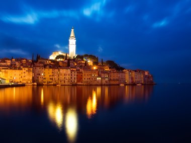 Rovinj by night clipart