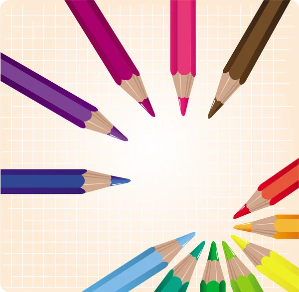 Crayons de couleur Vecteurs De Stock Libres De Droits