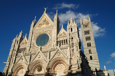 The facade of the Cathefral of Siena clipart