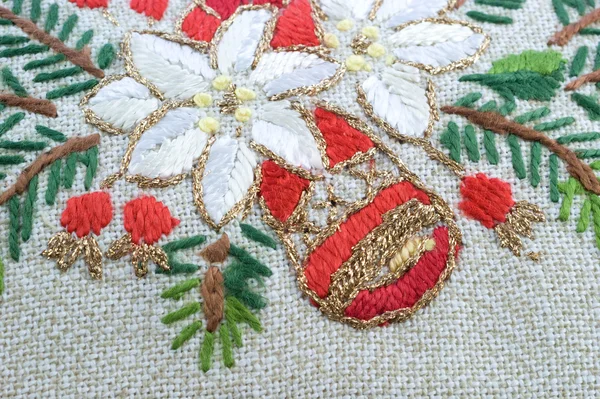 Embroidered doily — Stock Photo, Image