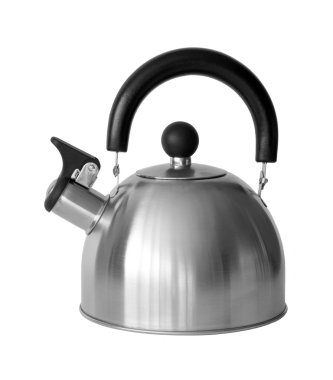 Kettle with whistle on a white background. clipart