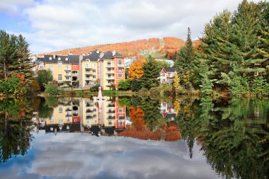 Fall Season in Mont-Tremblant, Quebec, Canada clipart