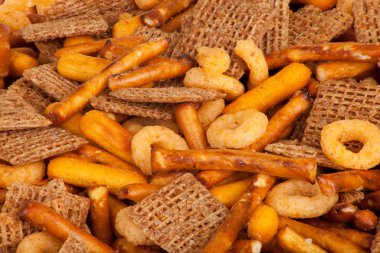 Salted Snack Mix Close up clipart
