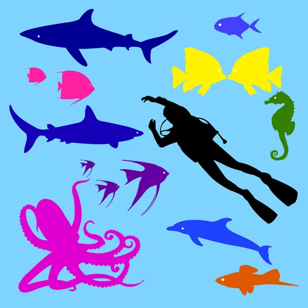 La vie de l'océan — Image vectorielle