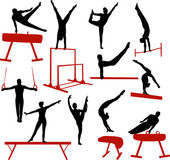 Gymnastics silhouettes