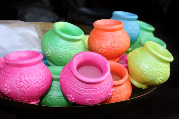 Coloridas ollas Diwali — Foto de Stock