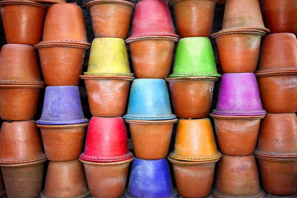 Pots colorés fond — Photo
