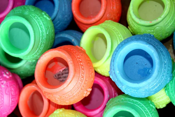 Colorful Pots Background — Stock Photo, Image