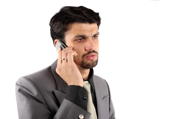 Indischer Geschäftsmann am Telefon — Stockfoto