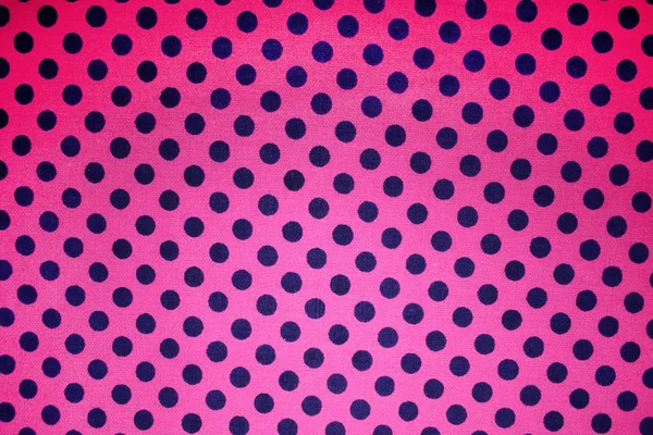 Background Pink Fabric Black Dots — Stock Photo, Image