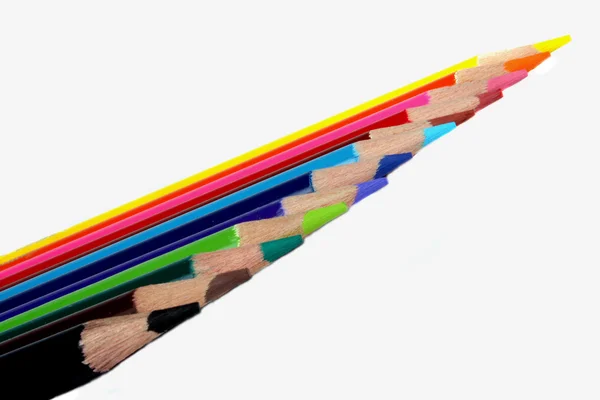 Équipe de crayons colorés — Photo