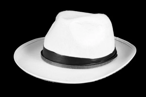 Vit fedora hatt — Stockfoto