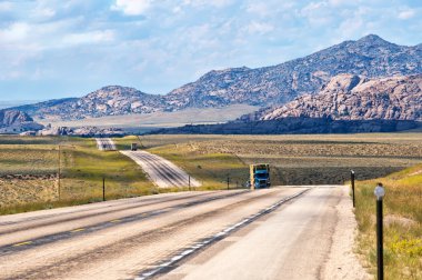 US Highway 287 in Wyoming USA clipart