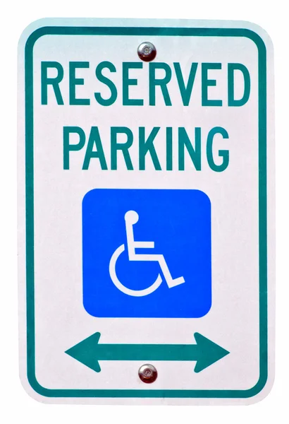 Stock image Reserved parking for disabilties