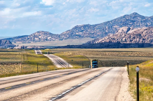 Stock image US Highway 287 in Wyoming USA