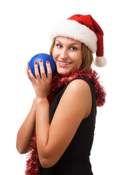 Lächelnde Frauen mit Weihnachtsspielzeug — Stockfoto