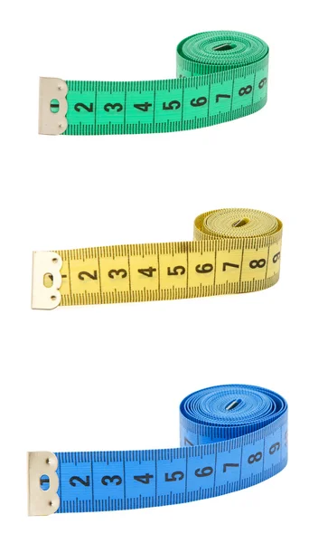 Três fitas de medição de cor — Fotografia de Stock