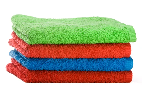 Пачка цветных полотенец — стоковое фото