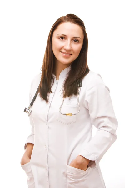 Portrét mladé ženy lékaře — Stock fotografie