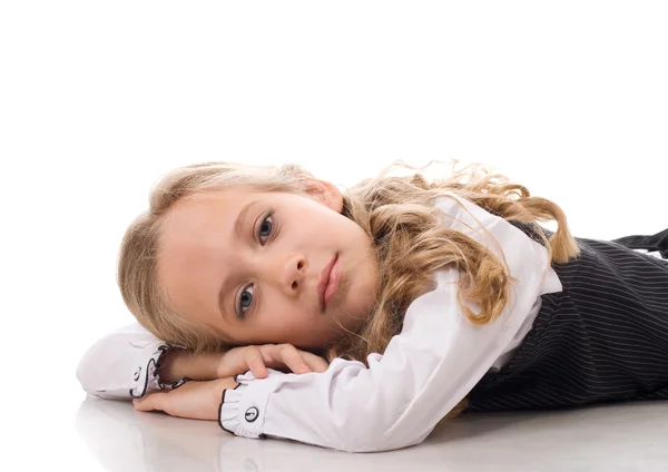 Portrett av en ung, vakker jente – stockfoto