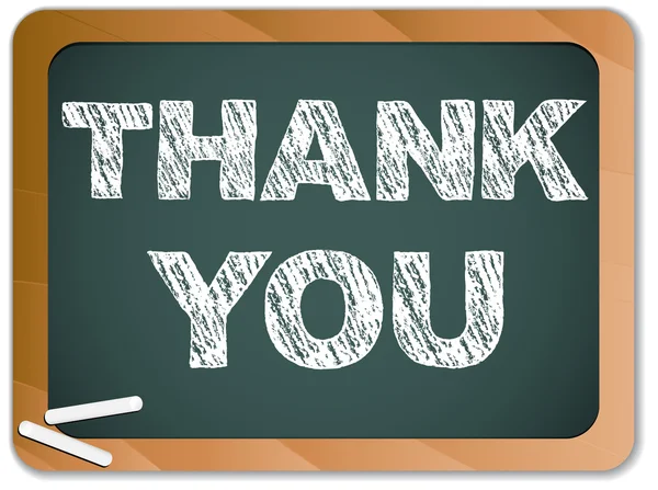 Blackboard with Thank You Message written with Chalk — Stock Vector