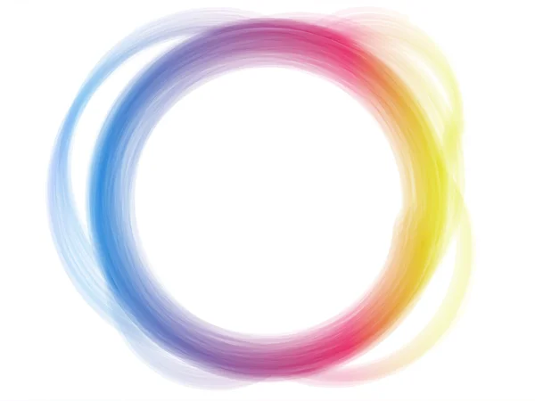 Efeito de escova de fronteira de círculo arco-íris . —  Vetores de Stock