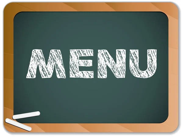 Blackboard with Restaurant Menu Message written with Chalk — Stock Illustration Blackboard with Restaurant Menu Message written with Chalk Stock Vector