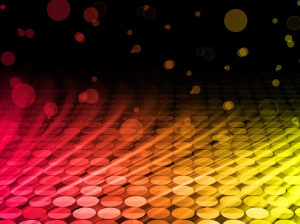 Disco abstracte kleurrijke golven op zwarte achtergrond — Stockvector