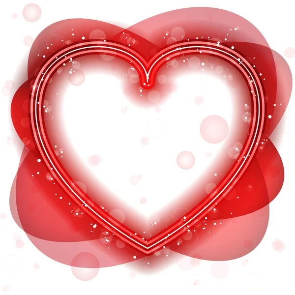 Vector Happy Valentine Day Neon Heart — Stockvektor