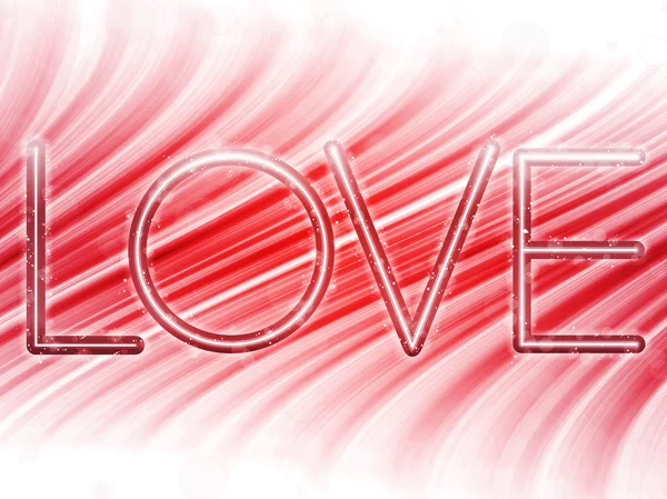 ベクトル バレンタインデーの愛の言葉抽象的な白の背景にカラフルな波 — ストックベクタ