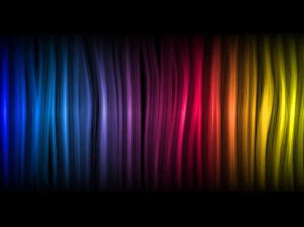 ベクトル Abstract Colorful Waves Black Background — ストックベクタ