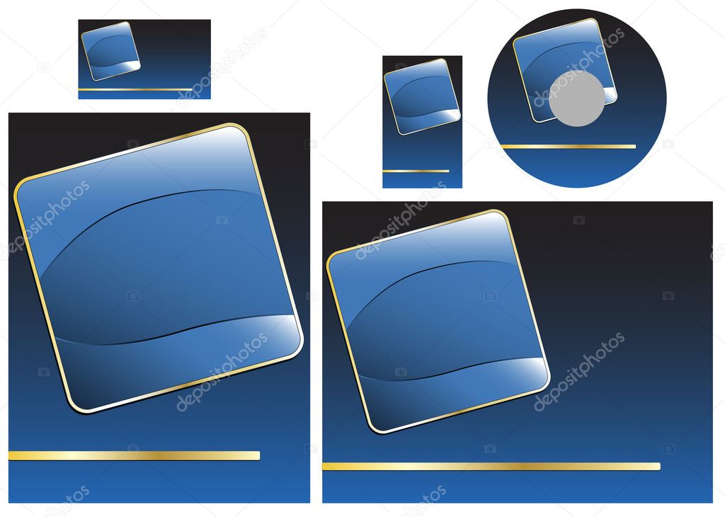 Vector - Template for business card, letter and cd. Add your logo and text
