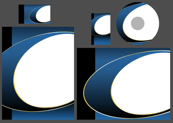 Kartvizit, harfini ve cd için şablon. logo ve tex Ekle — Stok Vektör