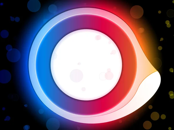 Vector Rainbow Circle Border Met Sparkles Swirls — Stockvector