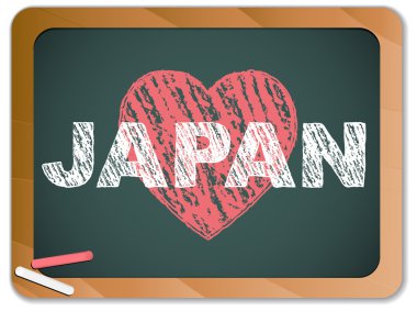 Japonya aşk yazı tahtası üzerinde. deprem ve tsunami tasarım