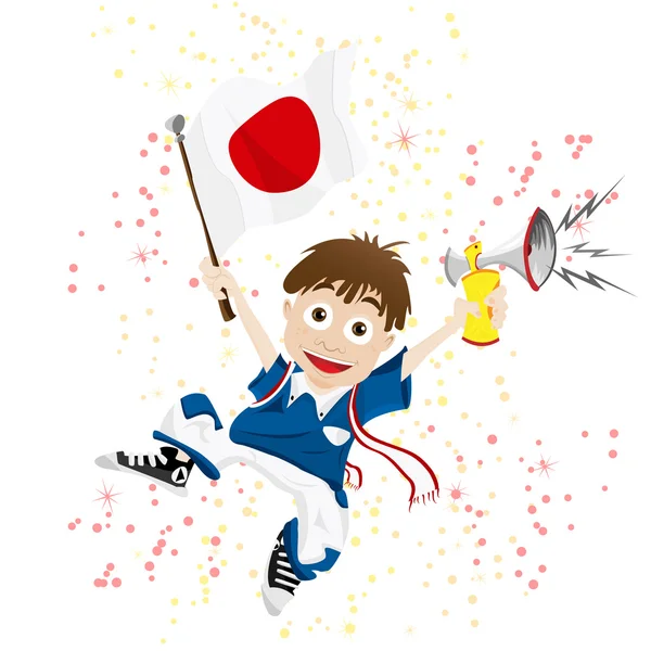 stock vector Japan Sport Fan with Flag and Horn