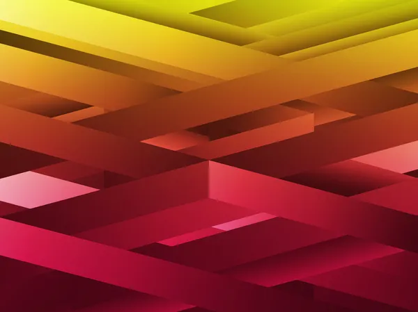 Röda och gula abstrakta geometriska linjer bakgrund. — Stock vektor