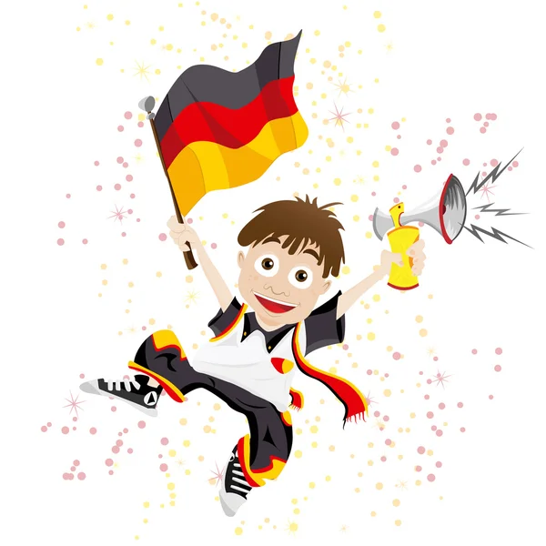 Německo Formanovi s vlajkou a roh — Stockový vektor