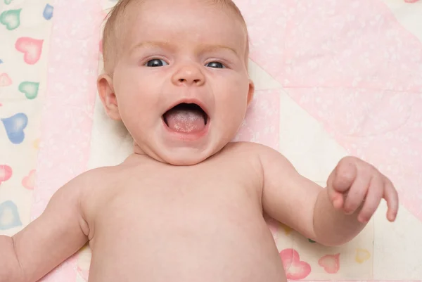Happy Newborn Baby Girl — Stock Photo, Image
