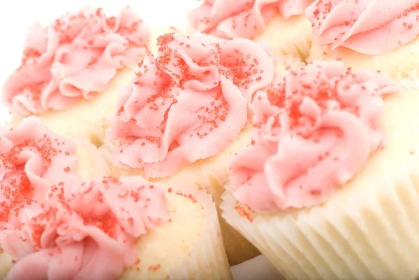 Pink Cupcakes with Sprinkles — Stock Photo, Image